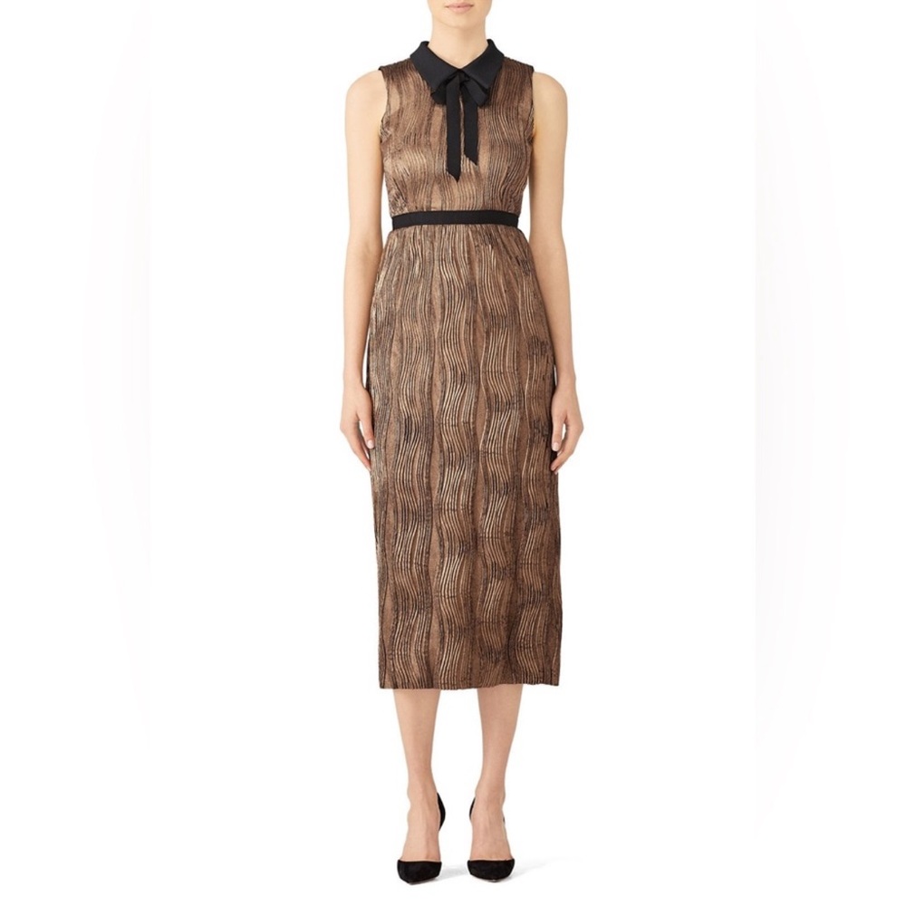Hunter Bell Diana Collared Cocktail Sheath Midi
Dress Sz 4